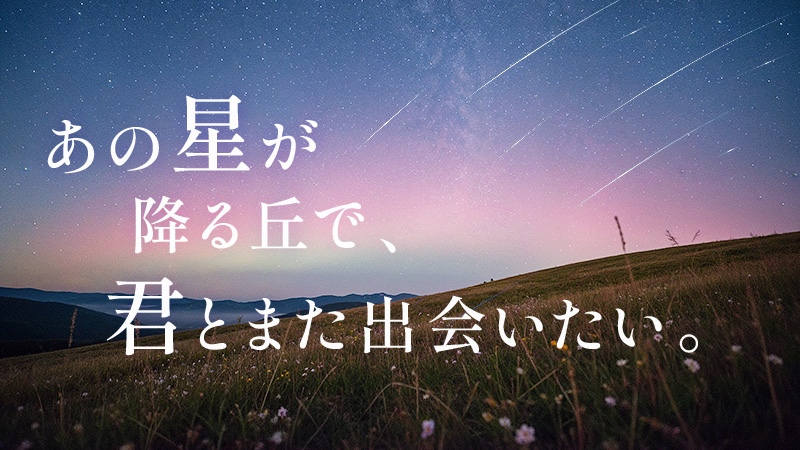 あの星が降る丘で、君とまた出会いたい。 2026.8.7公開